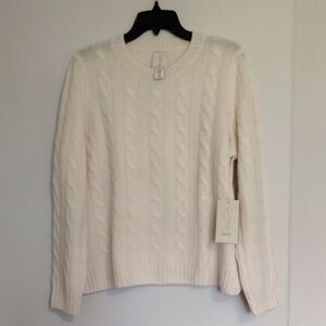 Joie Ivory Cable Knit Pullover